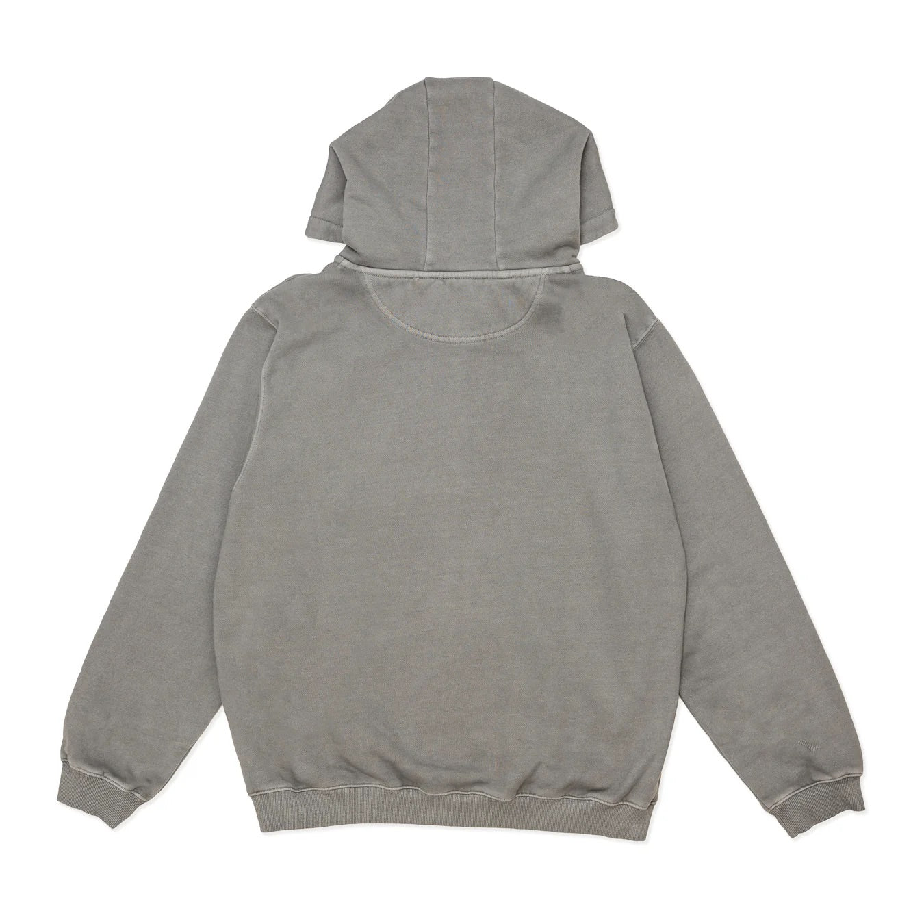 Monogram Zip Hood - Washed Grey