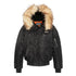 N2B snorkel jacket with hood, oversized fit - Black
