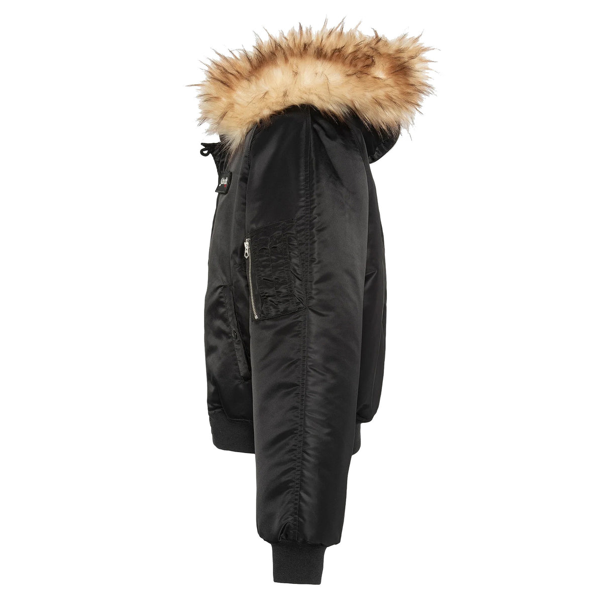 N2B snorkel jacket with hood, oversized fit - Black
