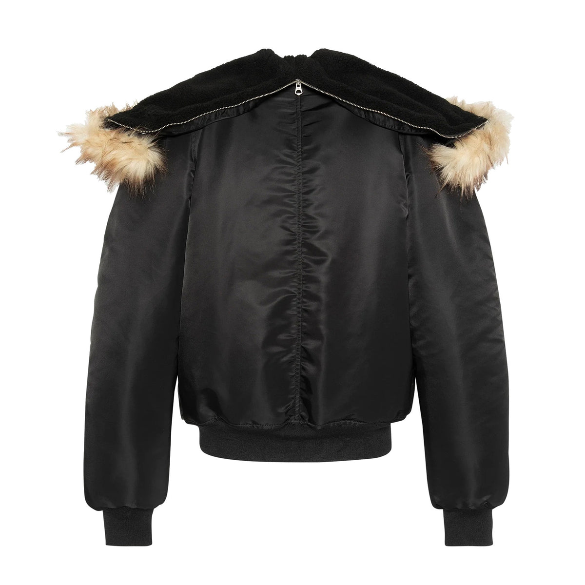 N2B snorkel jacket with hood, oversized fit - Black