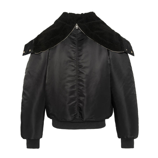 N2B snorkel jacket with hood, oversized fit - Black
