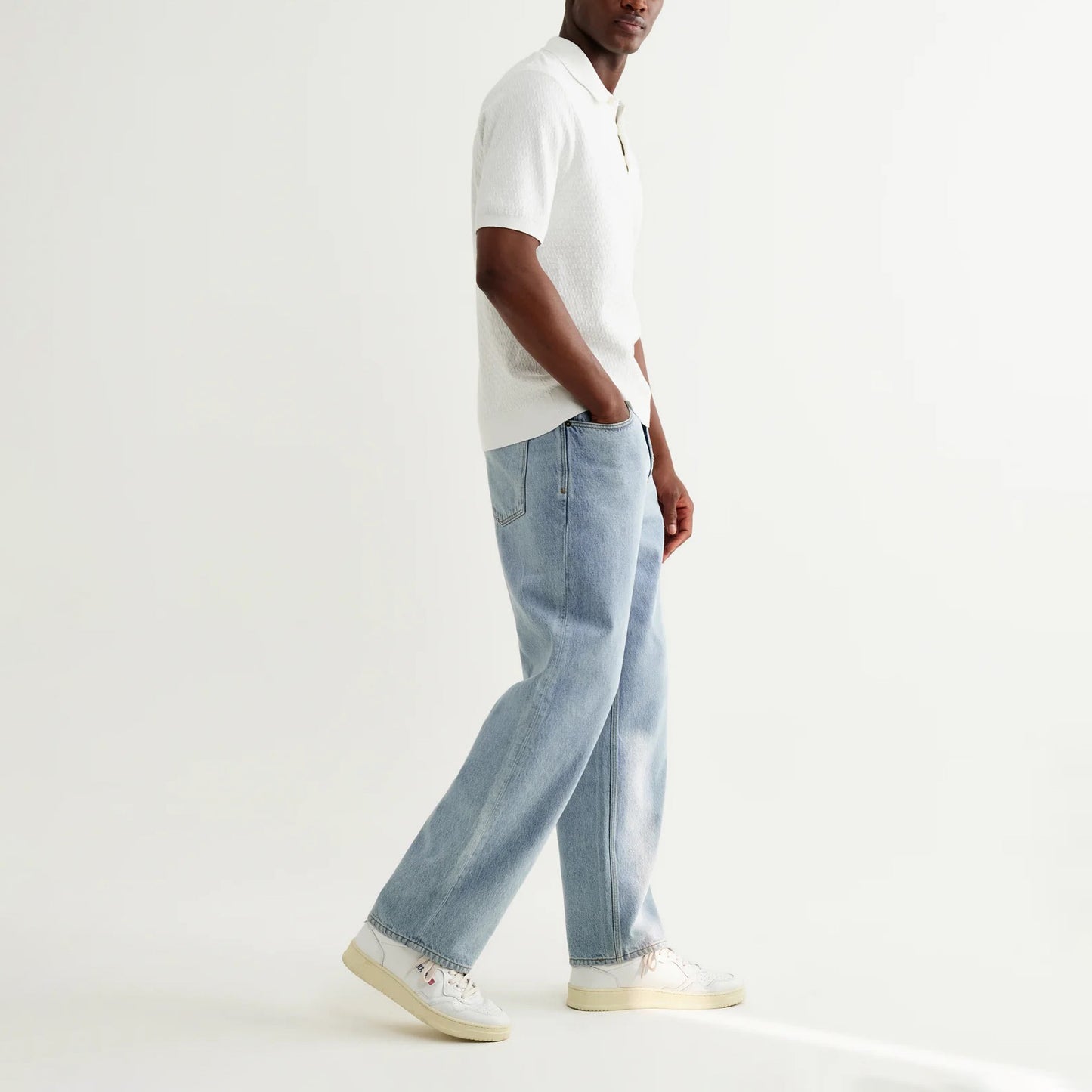 Naples SS Polo, Retro Diamond - Ecru