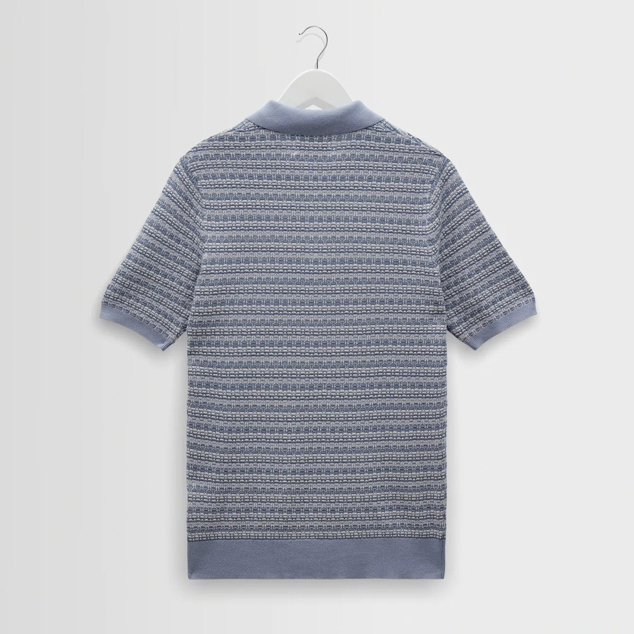 Naples SS Polo, Mini Geo - Light Blue