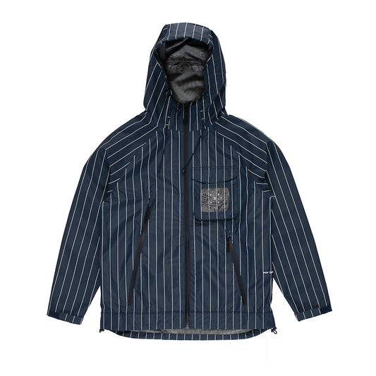 Pinstripe Oracle Jacket - Navy / White