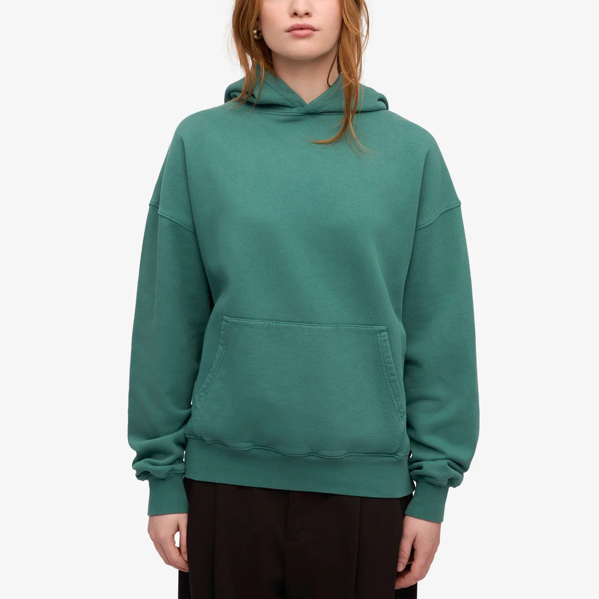 Organic Oversized Hood - Pine Green
