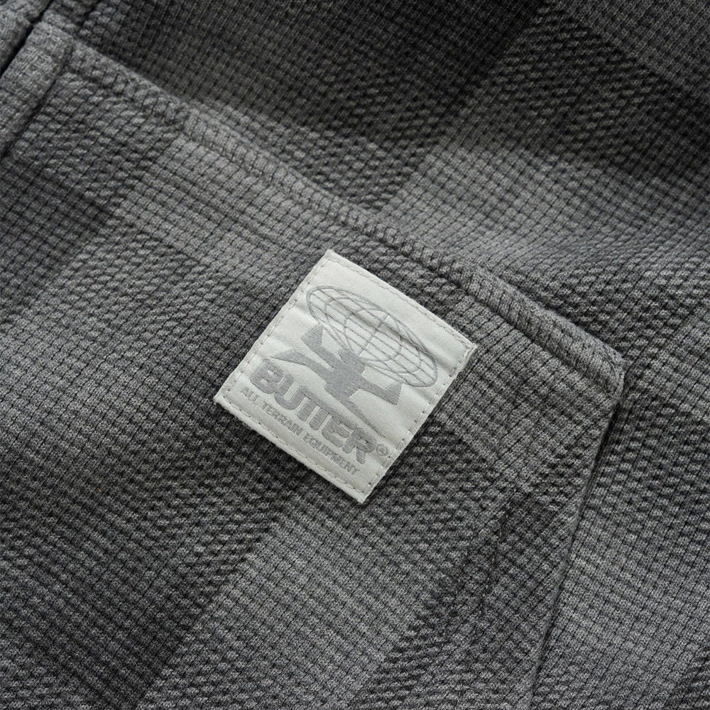 Waffle Zip-Thru Hood - Grey Plaid