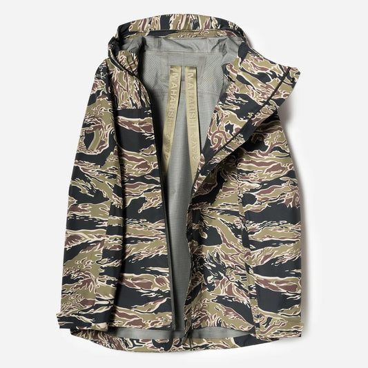 7274 Bonsai Tigerstripe Asym Parka - Woodland
