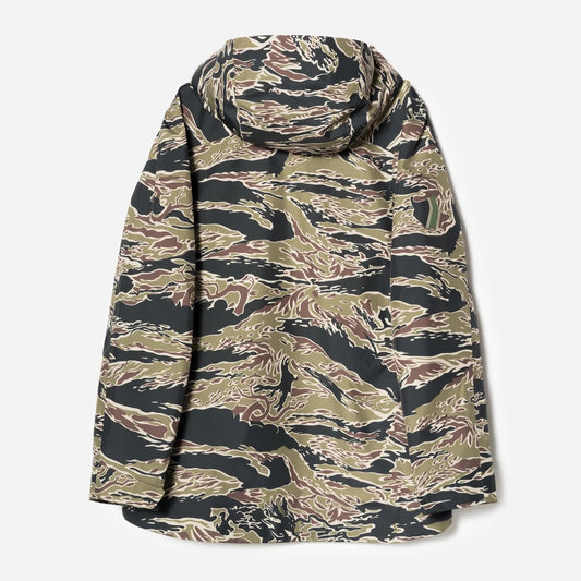 7274 Bonsai Tigerstripe Asym Parka - Woodland