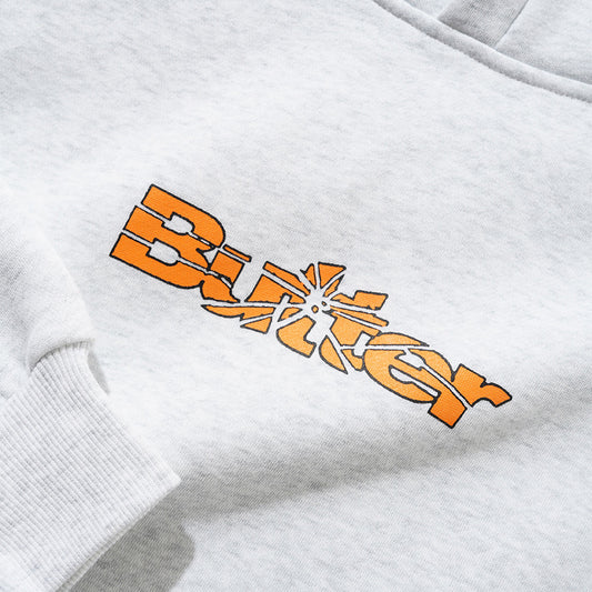 Smashed Logo Pullover Hood - Ash