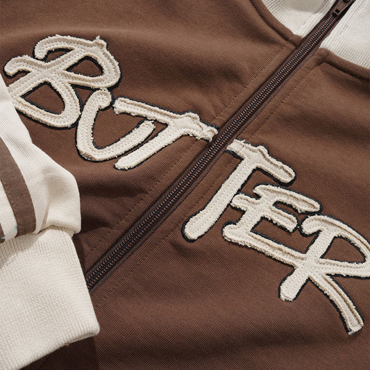 Tunnel Fleece Track Jacket - Chocolate / Beige