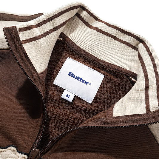 Tunnel Fleece Track Jacket - Chocolate / Beige