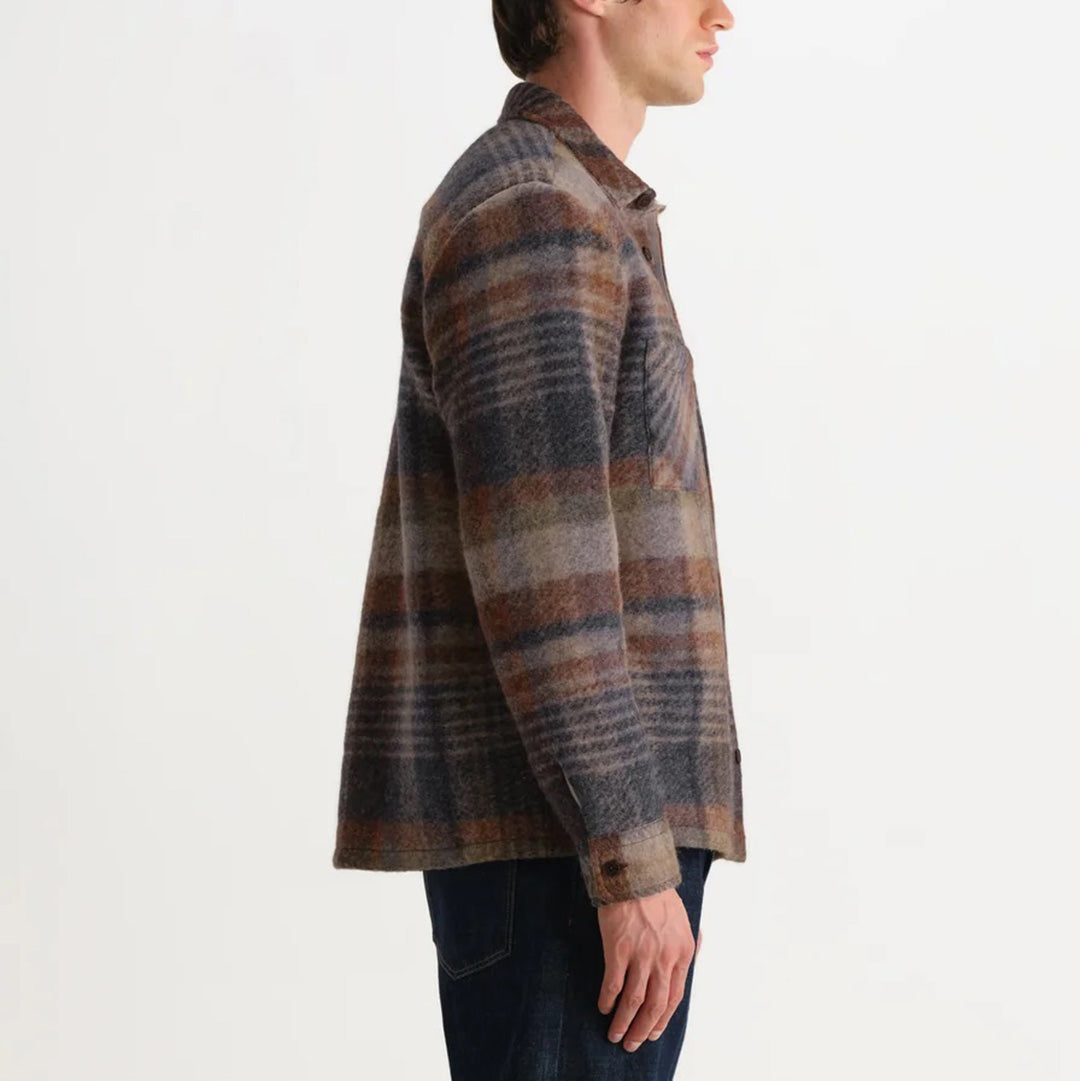 Whiting Overshirt Wool Blend Check - Oatmeal / Multi
