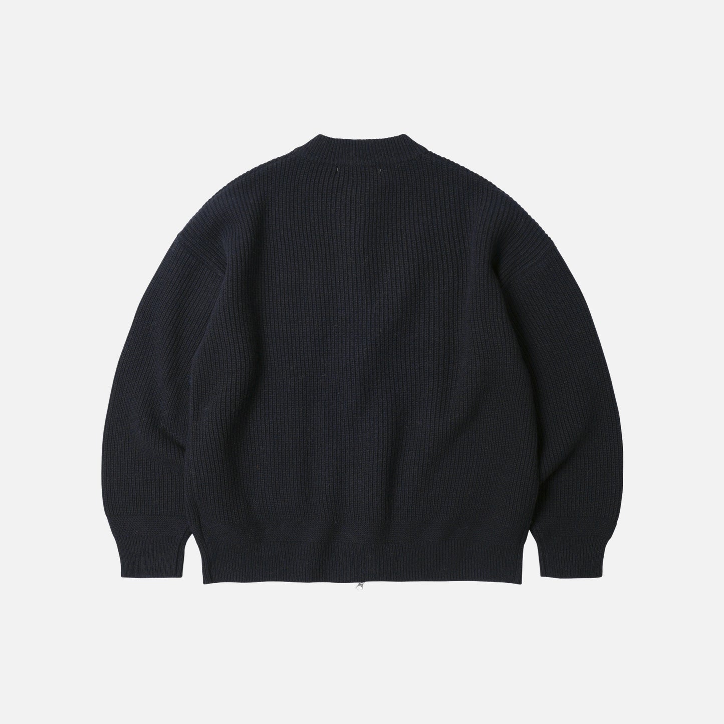 Wool Deck Zipup Cardigan - Navy